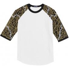 Swirls gold, black, and white scatter